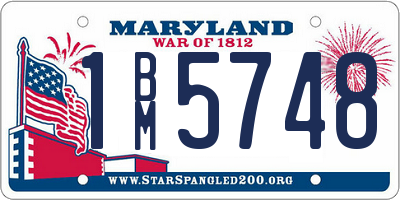 MD license plate 1BM5748