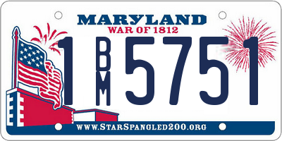 MD license plate 1BM5751