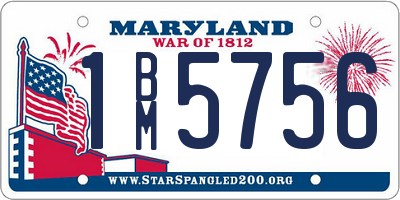 MD license plate 1BM5756