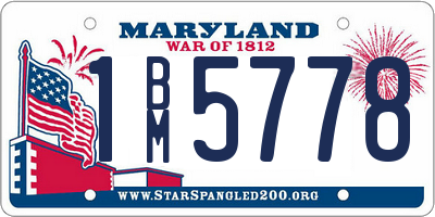 MD license plate 1BM5778