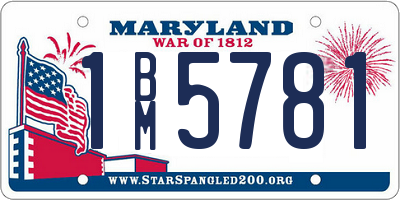 MD license plate 1BM5781