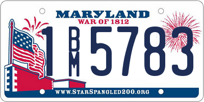 MD license plate 1BM5783