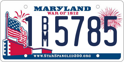 MD license plate 1BM5785