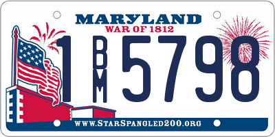 MD license plate 1BM5798