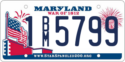 MD license plate 1BM5799