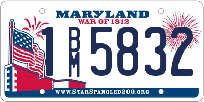 MD license plate 1BM5832