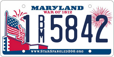 MD license plate 1BM5842