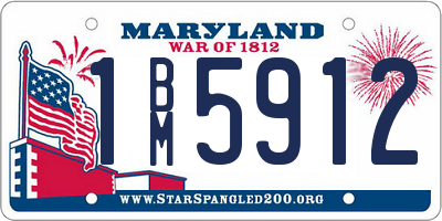 MD license plate 1BM5912
