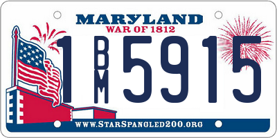 MD license plate 1BM5915