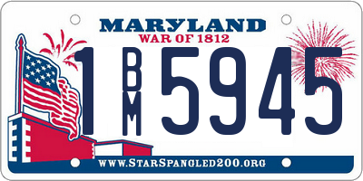 MD license plate 1BM5945