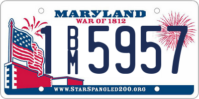 MD license plate 1BM5957
