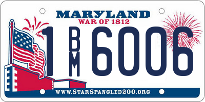 MD license plate 1BM6006