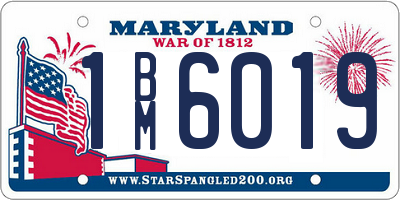MD license plate 1BM6019