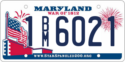 MD license plate 1BM6021