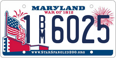 MD license plate 1BM6025