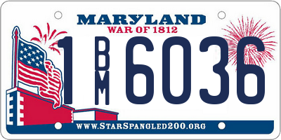 MD license plate 1BM6036