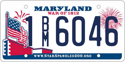 MD license plate 1BM6046