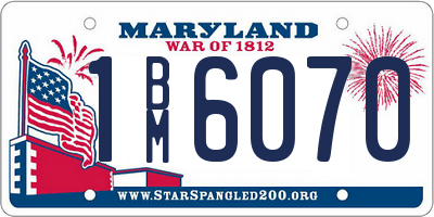 MD license plate 1BM6070
