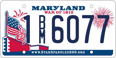 MD license plate 1BM6077