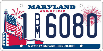 MD license plate 1BM6080