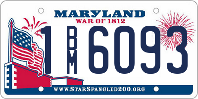 MD license plate 1BM6093