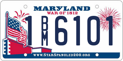 MD license plate 1BM6101