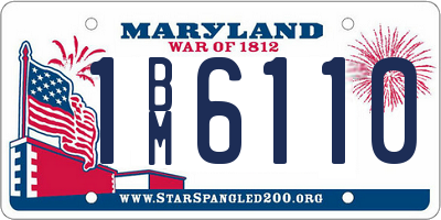 MD license plate 1BM6110