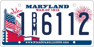 MD license plate 1BM6112