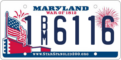 MD license plate 1BM6116