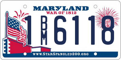 MD license plate 1BM6118