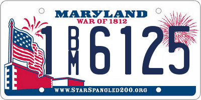 MD license plate 1BM6125