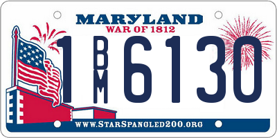 MD license plate 1BM6130
