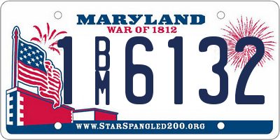 MD license plate 1BM6132
