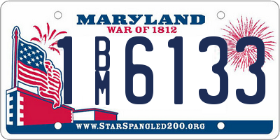 MD license plate 1BM6133