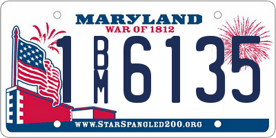 MD license plate 1BM6135