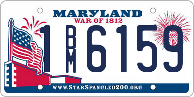 MD license plate 1BM6159