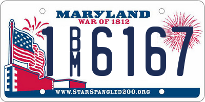MD license plate 1BM6167