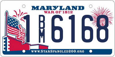 MD license plate 1BM6168