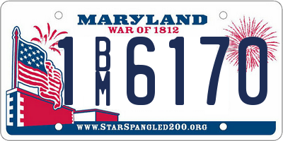 MD license plate 1BM6170