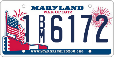 MD license plate 1BM6172