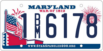 MD license plate 1BM6178