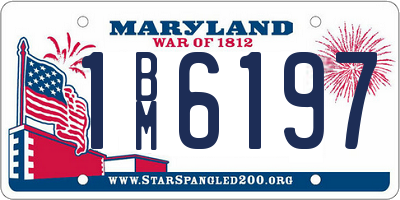 MD license plate 1BM6197