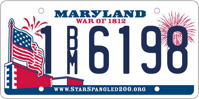 MD license plate 1BM6198