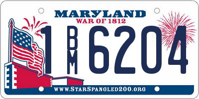MD license plate 1BM6204