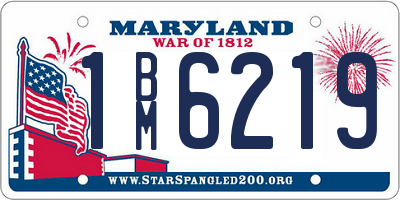 MD license plate 1BM6219