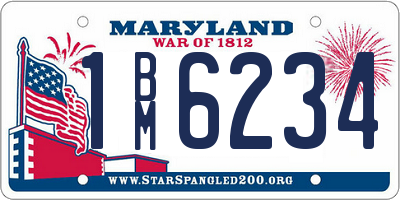 MD license plate 1BM6234