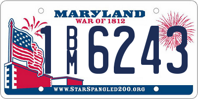 MD license plate 1BM6243
