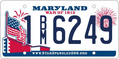 MD license plate 1BM6249