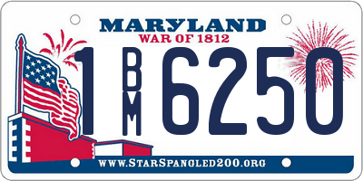 MD license plate 1BM6250