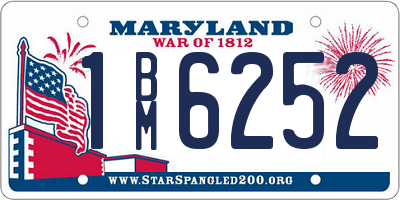 MD license plate 1BM6252